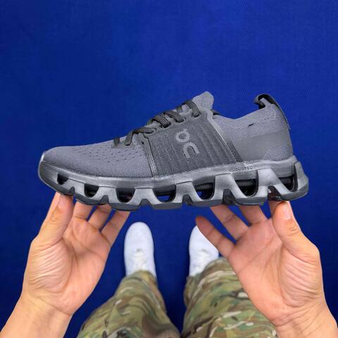 On Cloudswift 4 Triple Black Dark Grey Running Shoe Running Sneakers (BS-86745)