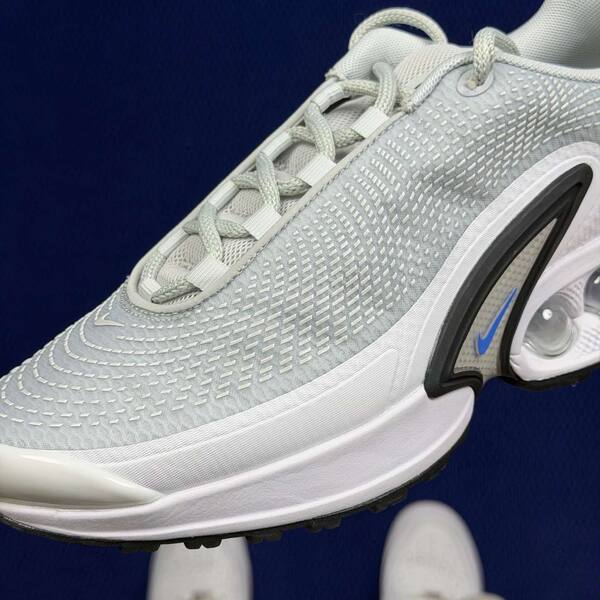 Nike Air Max Dn Light grey white black with blue accents running lifestyle