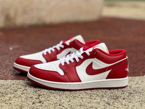 Jordan Air Jordan 1 Low 553558 166 White Red US 11 UK 10 BR 43 EUR 45 29 Cm Sneaker - Men's (BS-87196)