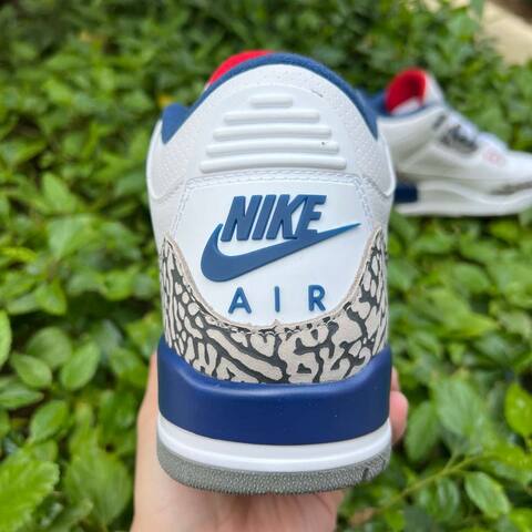 Jordan Air Jordan 3 Retro 854262 106 White Fire Red True Blue Grey US 9 5 UK 8 5 EU 43 Basketball Shoe - Men's (BS-87337)