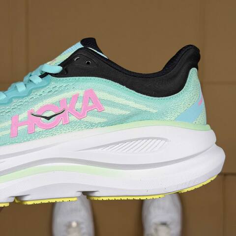 HOKA Bondi 9 Mint Green Pink White Black Yellow Running Shoe Running Sneakers (BS-86906)