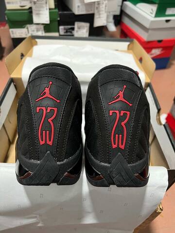 Jordan Air Jordan 14 Retro 487471 003 Black Varsity Red EU 45 Basketball Shoe - Men's (BS-87333)