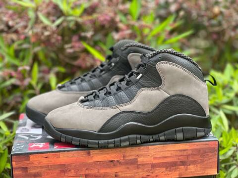 Jordan Air Jordan 10 Retro HJ6779 001 Charred Grey True Red Black US 9 5 UK 8 5 BR 41 EUR 43 Cm 27 5 Basketball Shoe - Men's (BS-87069)
