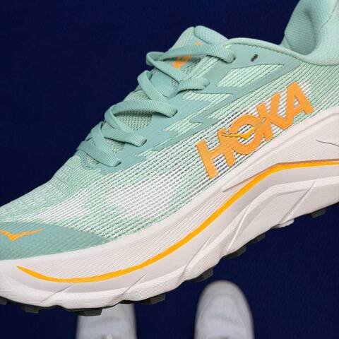 HOKA Challenger 8 Mint Green White Orange Trail Shoe Trail Running Sneakers (BS-86846)