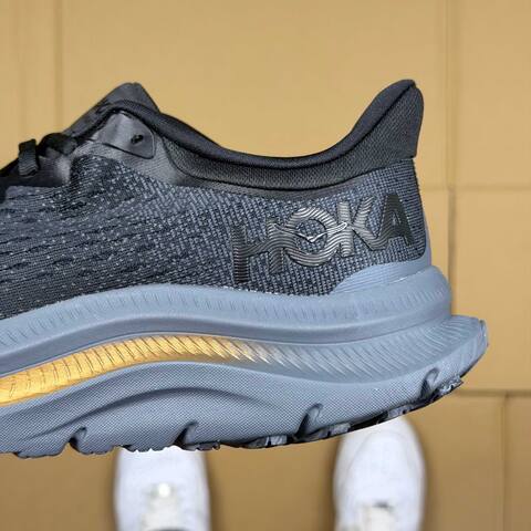 HOKA Kawana Black Dark Grey Gold White Running Shoe Running Sneakers (BS-86927)