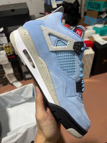 Jordan Air Jordan 4 Retro CT8527 400 University Blue Black Grey EUR 42 Basketball Shoe - Men's (BS-87266)
