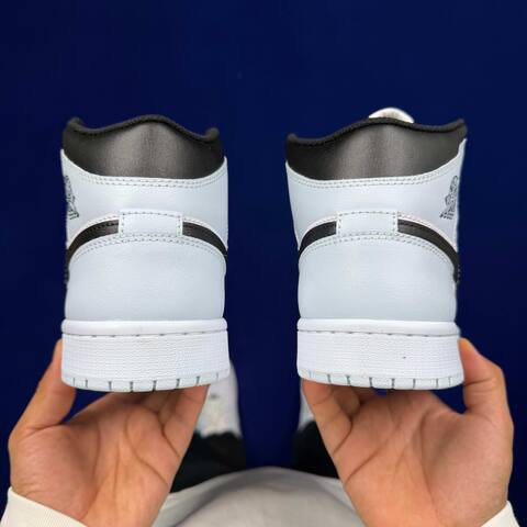 Jordan Air Jordan 1 Mid DQ8426 002 Black White Light Blue US 9 5 UK 8 5 EU 43 Basketball Shoe - Men's (BS-87142)