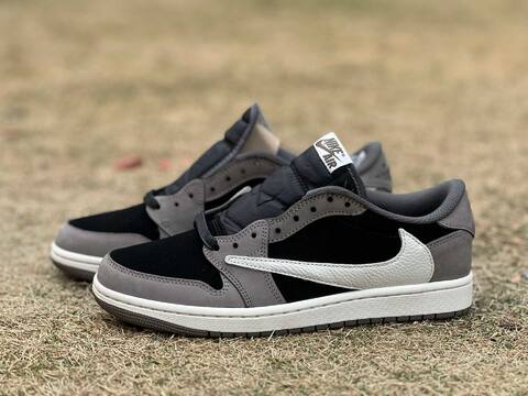 Jordan Air Jordan 1 Low OG SP DM7866 001 Sail Dark Grey Black EU 42 Sneaker - Men's (BS-87203)