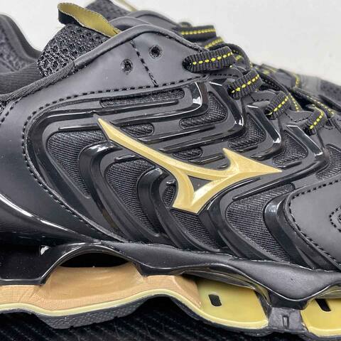 Mizuno Wave Prophecy LS Black Gold Running Shoe Running Sneakers (BS-86781)