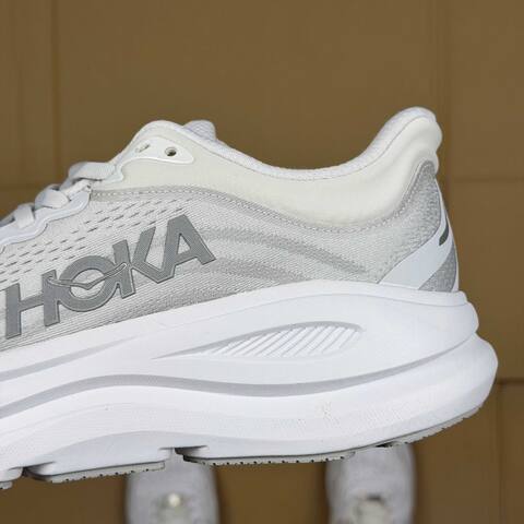 HOKA Bondi 9 Light Grey White Running Shoe Running Sneakers (BS-86905)
