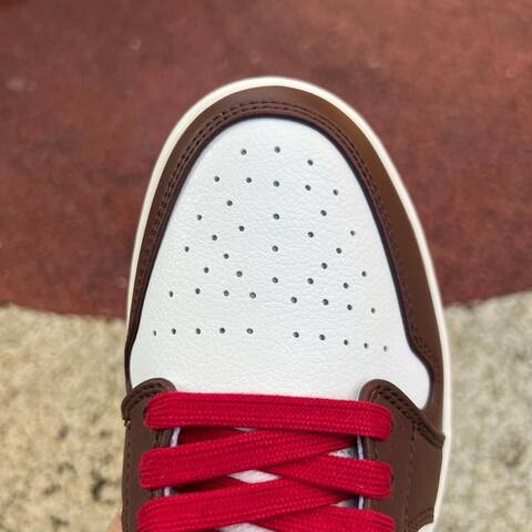Jordan Air Jordan 1 Low SE IQ5321 121 Sail Hemp Chocolate White Red US 7 5 UK 6 5 BR 39 EUR 40 5 Cm 25 5 Sneaker - Unisex (BS-87241)