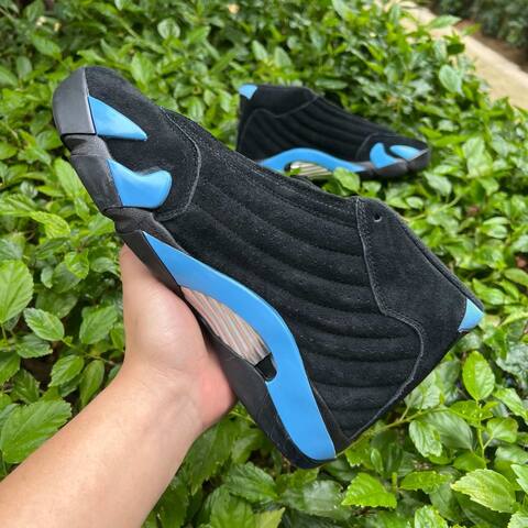 Jordan Air Jordan 14 Retro 487471-007 Black White University Blue EUR 43 Basketball Shoe - Men's (BS-87328)