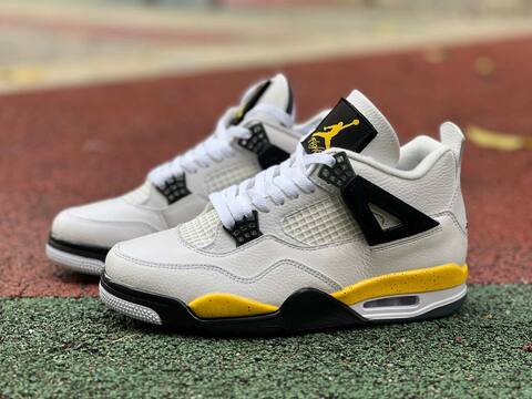 Jordan Air Jordan 4 Retro IO2463 102 White Tour Yellow Black EUR 42 Basketball Shoe - Men's (BS-87267)