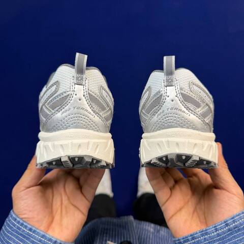 New Balance 410 V5 MT410KM5 White Silver Cream Grey EU 38 Trail Shoe - Women's (BS-87112)