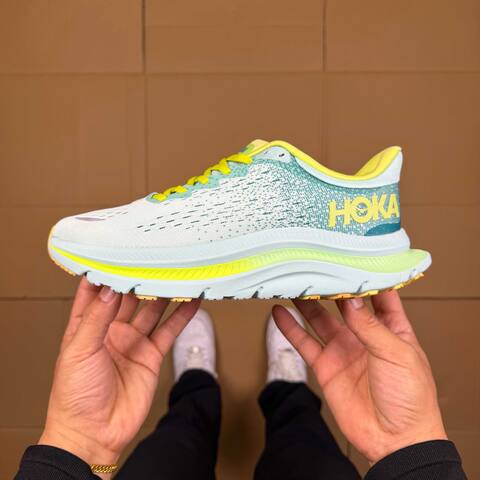 HOKA Kawana Light Blue Lime Green Yellow Running Shoe Running Sneakers (BS-86925)