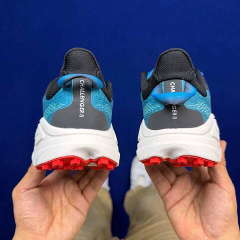 HOKA Challenger 8 Blue Black White Red Trail Shoe Trail Running Sneakers (BS-86849)