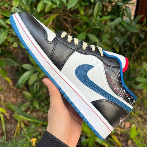 Jordan Air Jordan 1 Low SE FV3622 141 White Industrial Blue Black Red EU 41 Sneaker - Men's (BS-87173)