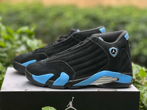 Jordan Air Jordan 14 Retro 487471-007 Black White University Blue EUR 43 Basketball Shoe - Men's (BS-87328)
