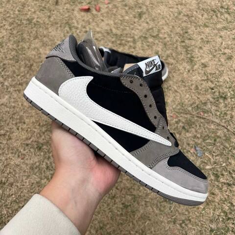 Jordan Air Jordan 1 Low OG SP DM7866 001 Sail Dark Grey Black EU 42 Sneaker - Men's (BS-87203)