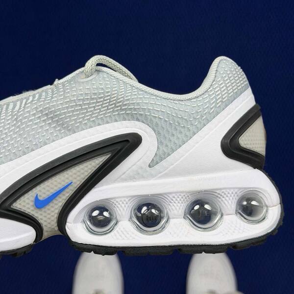 Nike Air Max Dn Light grey white black with blue accents running lifestyle