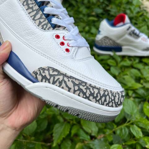 Jordan Air Jordan 3 Retro 854262 106 White Fire Red True Blue Grey US 9 5 UK 8 5 EU 43 Basketball Shoe - Men's (BS-87337)