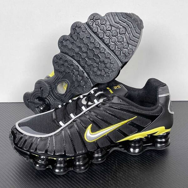Nike Shox TL black/gray with yellow accents running