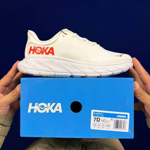 HOKA Arahi 7 White Red Running Shoe Running Sneakers (BS-86826)