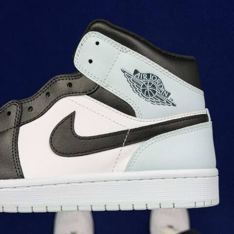 Jordan Air Jordan 1 Mid DQ8426 002 Black White Light Blue US 9 5 UK 8 5 EU 43 Basketball Shoe - Men's (BS-87142)