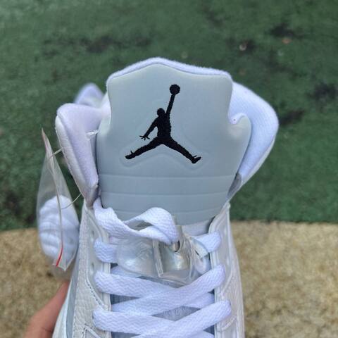 Jordan Air Jordan 5 Retro OG HQ7978 103 White Black Metallic Silver EU 42 Basketball Shoe - Men's (BS-87296)