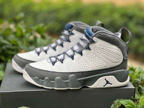 Jordan Air Jordan 9 Retro HV4794 100 White French Blue Flint Grey EU 42 5 Basketball Shoe - Men's (BS-86735)