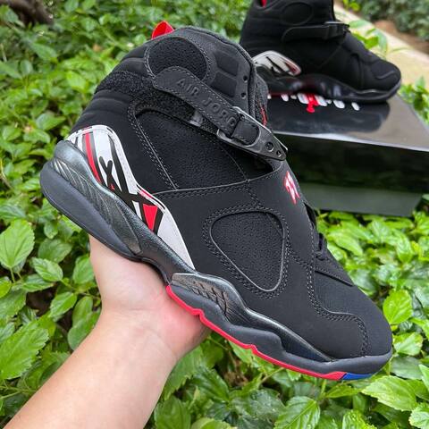 Jordan Air Jordan 8 Retro 305381-062 Black True Red White Gunmetal EUR 43 Basketball Shoe - Men's (BS-87312)