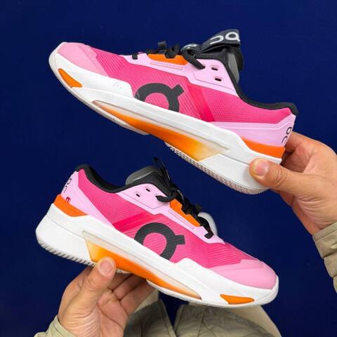 On Running The Roger Pro 7 MF30103606 Pink Orange Black White Tennis Shoe Casual Sneakers (BS-86755)