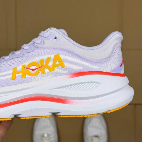HOKA Bondi 9 Light Purple White Yellow Red US 7-13 Running Shoe Running Sneakers (BS-86909)