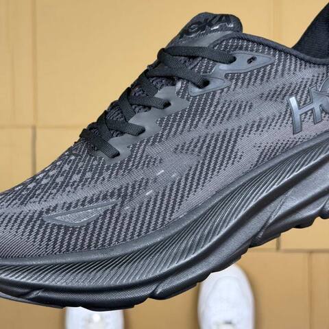 HOKA Clifton 9 Black Running Shoe Running Sneakers (BS-86881)