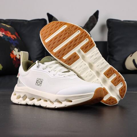 LOEWE x On Cloudtilt 2 0 White Olive Cream Gum Running Shoe Running Sneakers (BS-87060)
