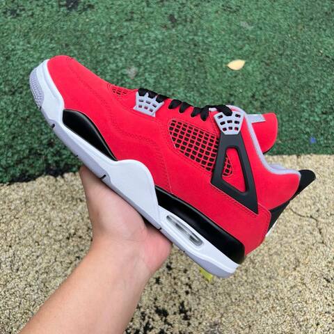 Jordan Air Jordan 4 Retro FQ8138-600 Fire Red White Black US 9 5 UK 8 5 EUR 43 Cm 27 5 Basketball Shoe - Men's (BS-87244)