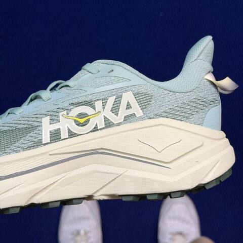 HOKA Challenger 8 Light Mint Cream White Yellow Trail Shoe Trail Running Sneakers (BS-86845)