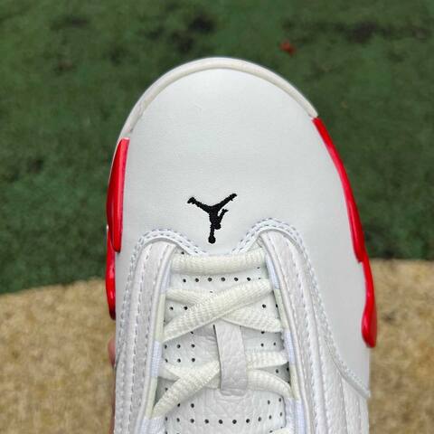 Jordan Air Jordan 14 Retro 487471 100 White Black Varsity Red US 8 5 UK 7 5 EUR 42 26 5cm BR 40 Basketball Shoe - Men's (BS-87334)