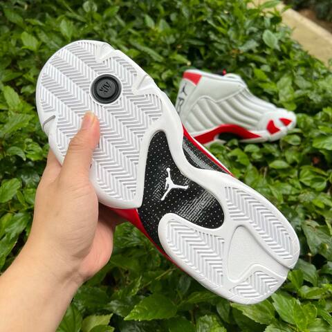 Jordan Air Jordan 14 Retro 487471-100 White Black Varsity Red EU 43 Basketball Shoe - Men's (BS-87331)