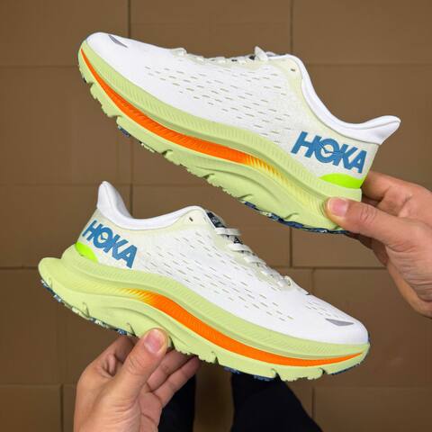 HOKA ONE ONE Kawana White Lime Green Orange Blue Running Shoe Running Sneakers (BS-86923)