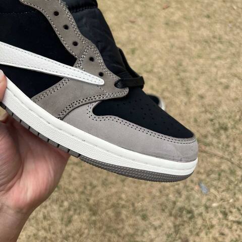 Jordan Air Jordan 1 Low OG SP DM7866 001 Sail Dark Grey Black EU 42 Sneaker - Men's (BS-87203)