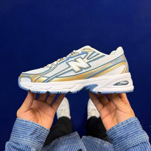 New Balance 740 U740HB2 White Gold Light Blue USA 8 UK 7 5 EUR 41 5 Training Shoe - Men's (BS-87097)