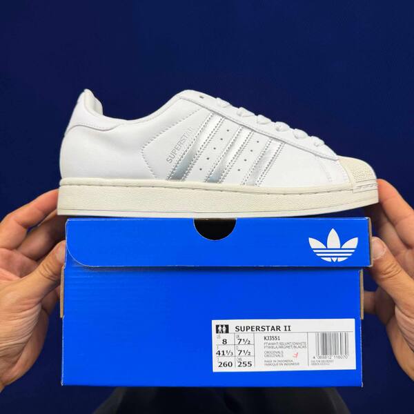 Adidas Superstar II KJ3551 White Silver Metallic Off White EU 41 1 3 casual lifestyle