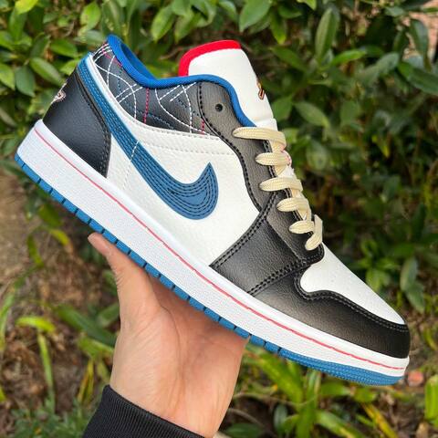 Jordan Air Jordan 1 Low SE FV3622 141 White Industrial Blue Black Red EU 41 Sneaker - Men's (BS-87173)