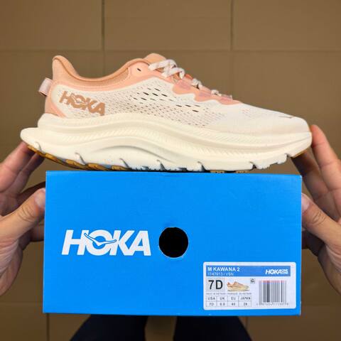 HOKA Kawana 2 Cream Light Peach Off White Running Shoe Running Sneakers (BS-86918)