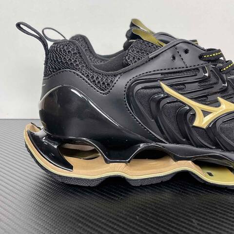 Mizuno Wave Prophecy LS Black Gold Running Shoe Running Sneakers (BS-86781)