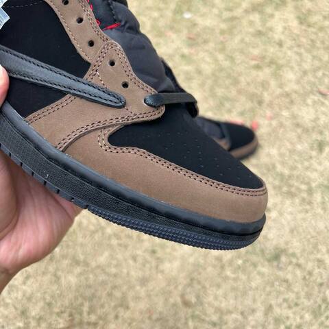 Jordan Air Jordan 1 Low OG SP IB7109 005 Travis Scott Black Grey Brown USA 8 5 EU 42 UK 7 5 26 5 Cm Sneaker - Men's (BS-87204)
