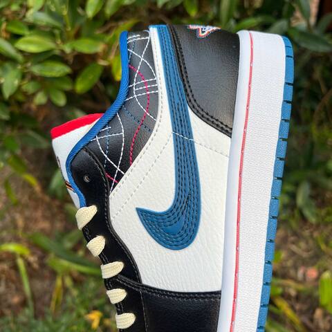 Jordan Air Jordan 1 Low SE FV3622 141 White Industrial Blue Black Red EU 41 Sneaker - Men's (BS-87173)