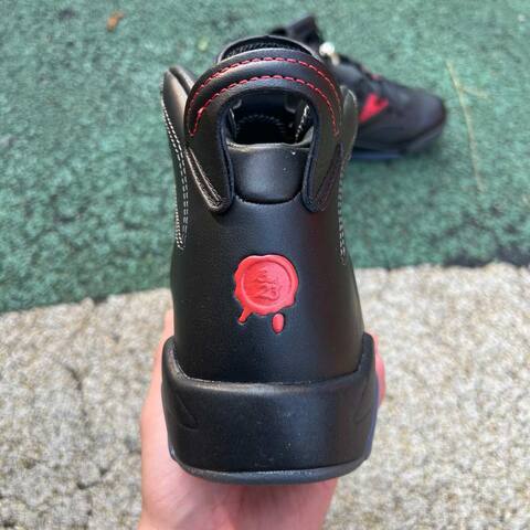 Jordan Air Jordan 6 Retro PRM II6558 001 Off Noir Pocante Red US 9 5 UK 8 5 BR 41 Cm 27 5 Basketball Shoe - Men's (BS-87297)