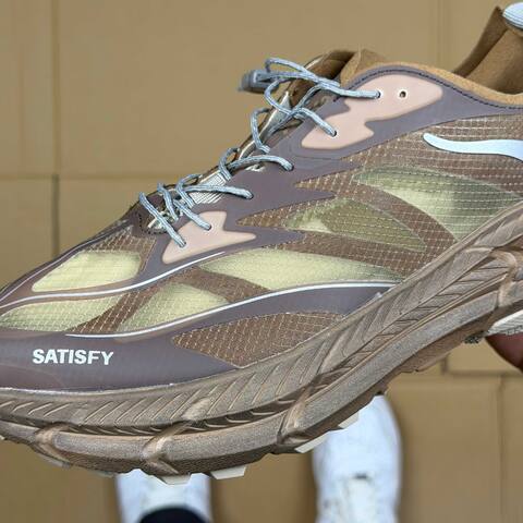HOKA Mafate Speed 4 LITE Satisfy Dark Brown Olive Grey Light Blue Trail Shoe Trail Running Sneakers (BS-86935)